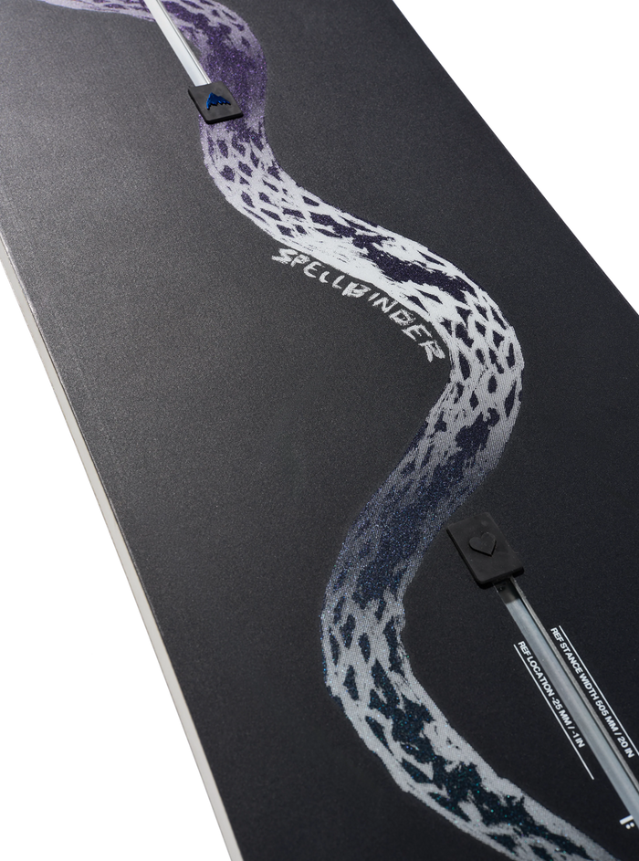 Burton Spellbinder Camber snowboard, Serpent topsheet