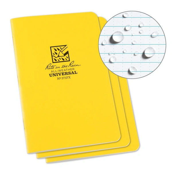 Stapled Notebooks, 4.6" x 7", Universal - 3 Pack