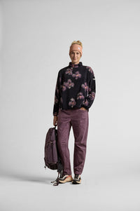 Maloja Women's RomaliaM. Printed Mountain Fleece Shirt - Deep Black Joy, detail