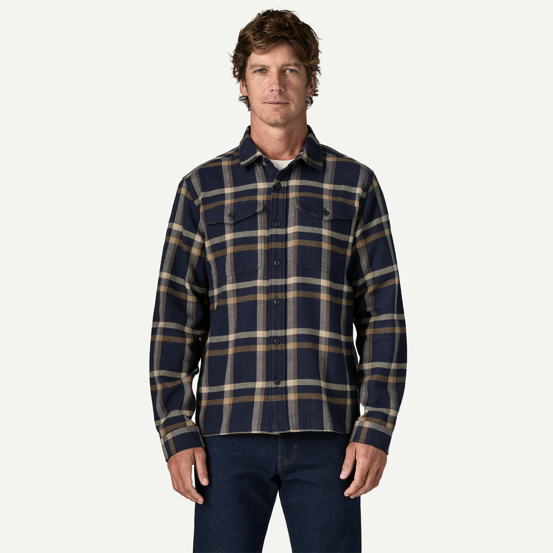 Men's Fjord Flannel Shirt - Crossing: New Navy