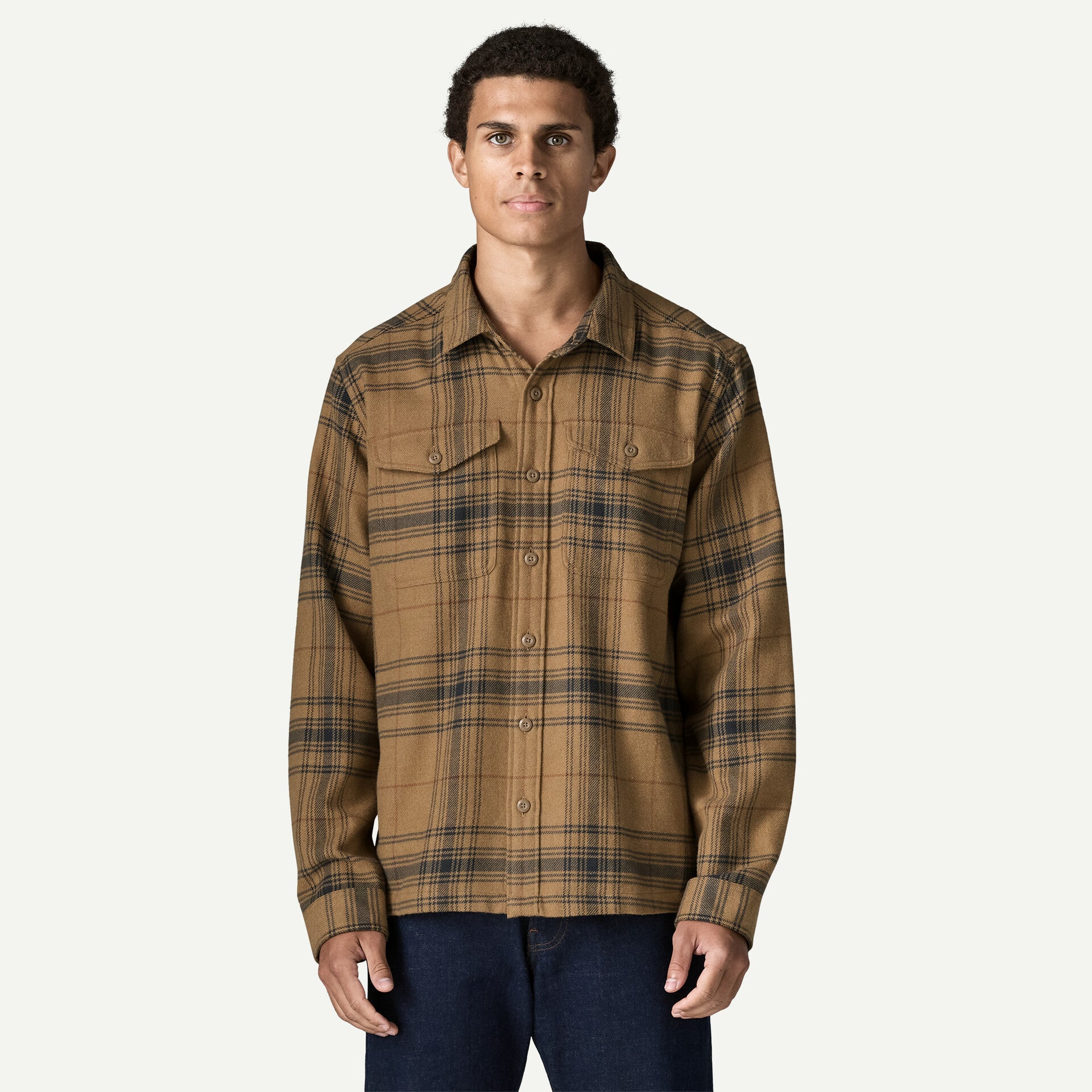 Men's Fjord Flannel Shirt - Dissolve: Slab Khaki