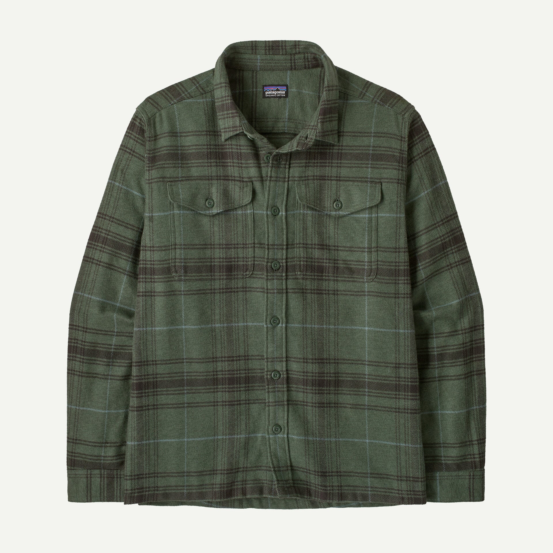 Men's Fjord Flannel Shirt - Dissolve: Treeline Green