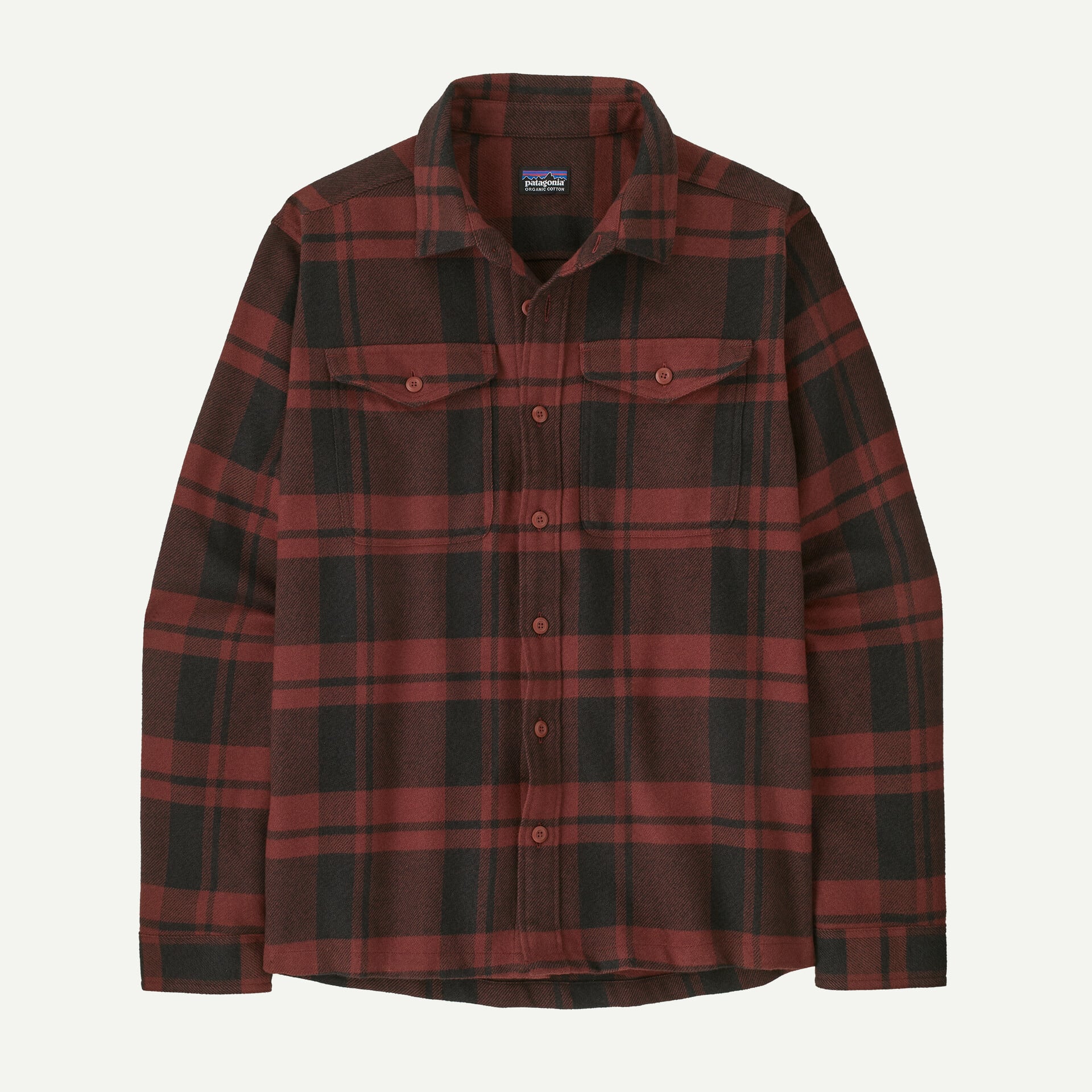Men's Fjord Flannel Shirt - Powder: Rusty Red