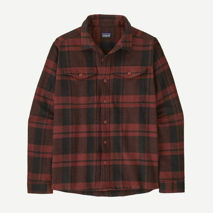 Men's Fjord Flannel Shirt - Powder: Rusty Red