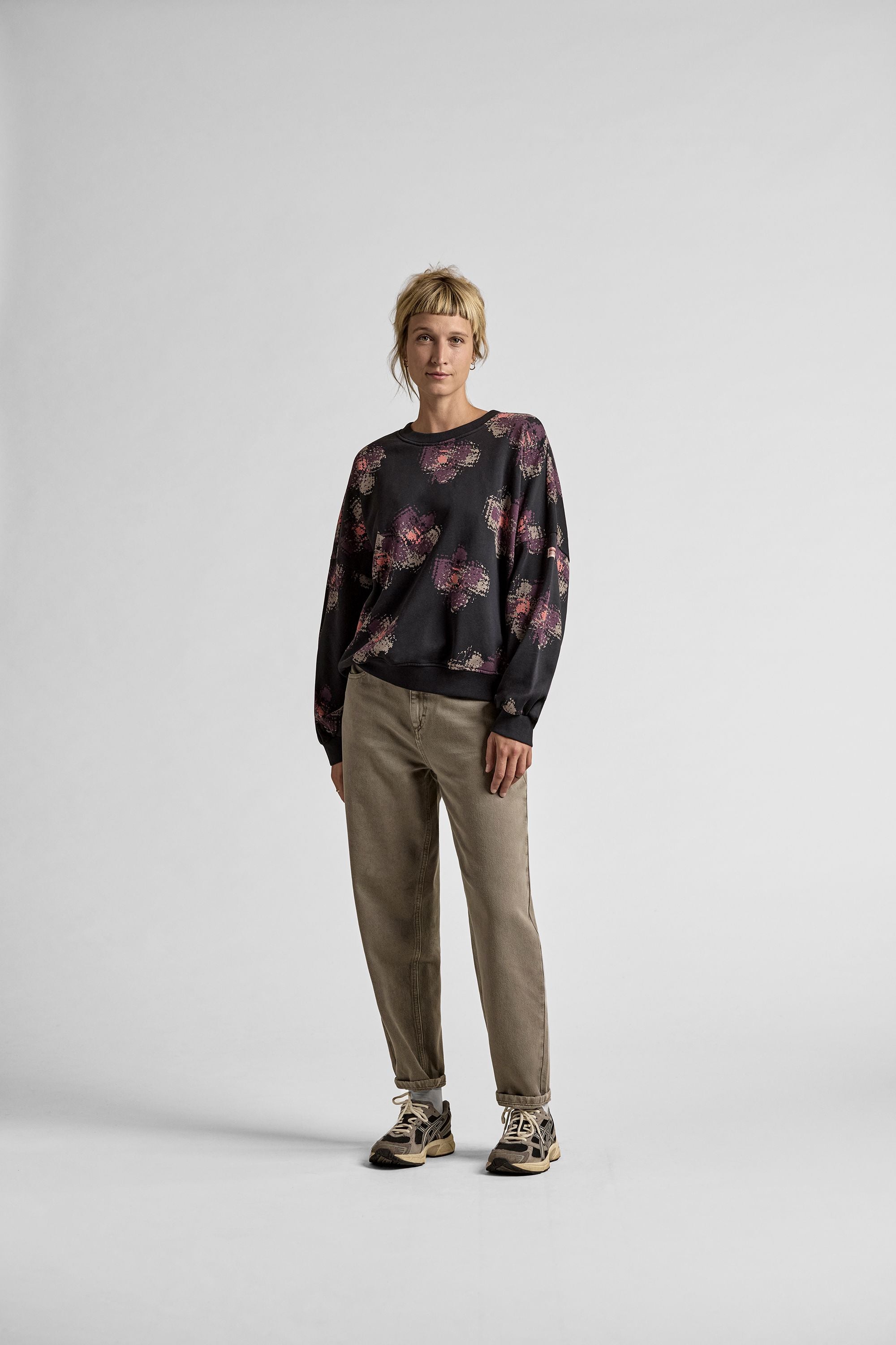 Maloja Women's MangaraM. Sweat Shirt - Deep Black Joy, detail
