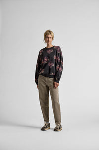 Maloja Women's MangaraM. Sweat Shirt - Deep Black Joy, detail