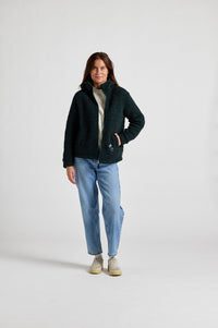 Maloja Women's TejedaM. Mountain Wool Jacket - Mountain Pine, detail