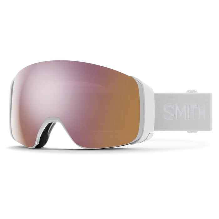 Smith 4D MAG goggle, White Vapor frame with ChromaPop Everyday Rose Gold Mirror lens