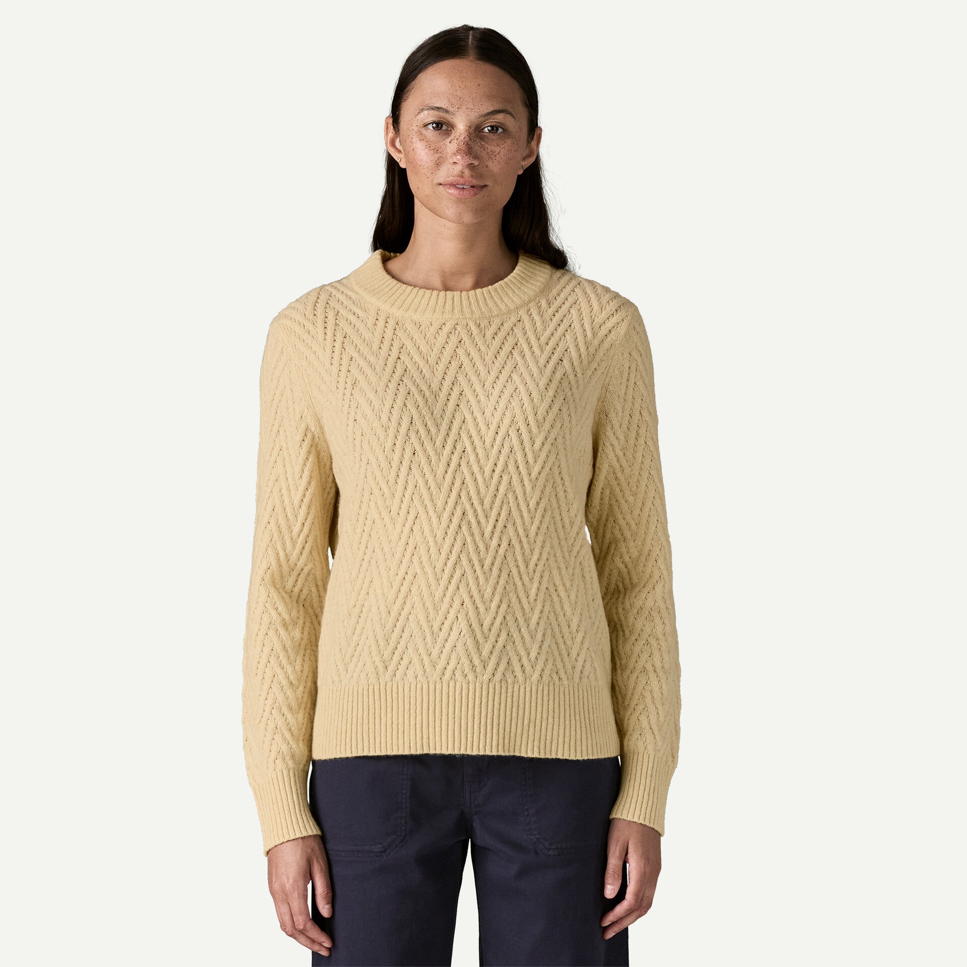 Women's Recycled Wool- Blend Crewneck Sweater