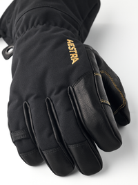 Hestra Army Leather GORE-TEX 5-finger glove, Black/Black, view 3