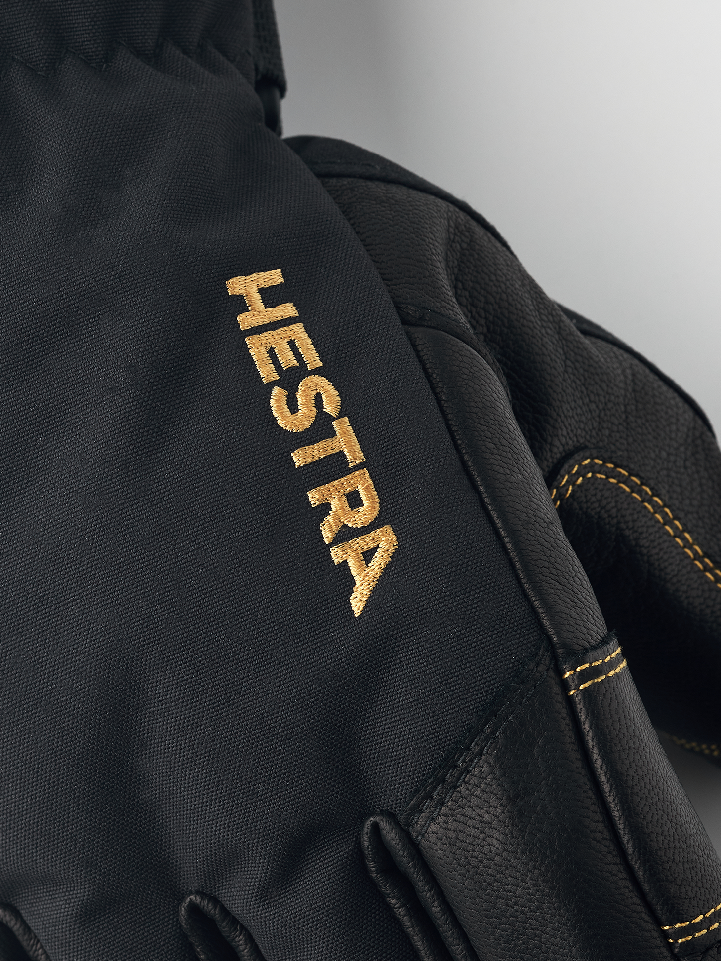 Hestra Army Leather GORE-TEX 5-finger glove, Black/Black, view 4