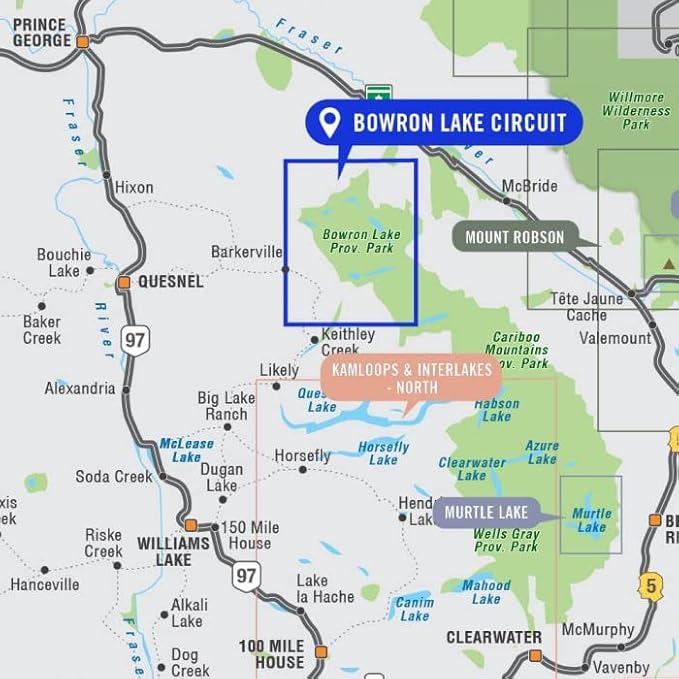 Bowron Lakes Canoe Circuit Destination Map