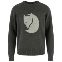 Fjällräven Men's Logo Knit Sweater, Deep Forest