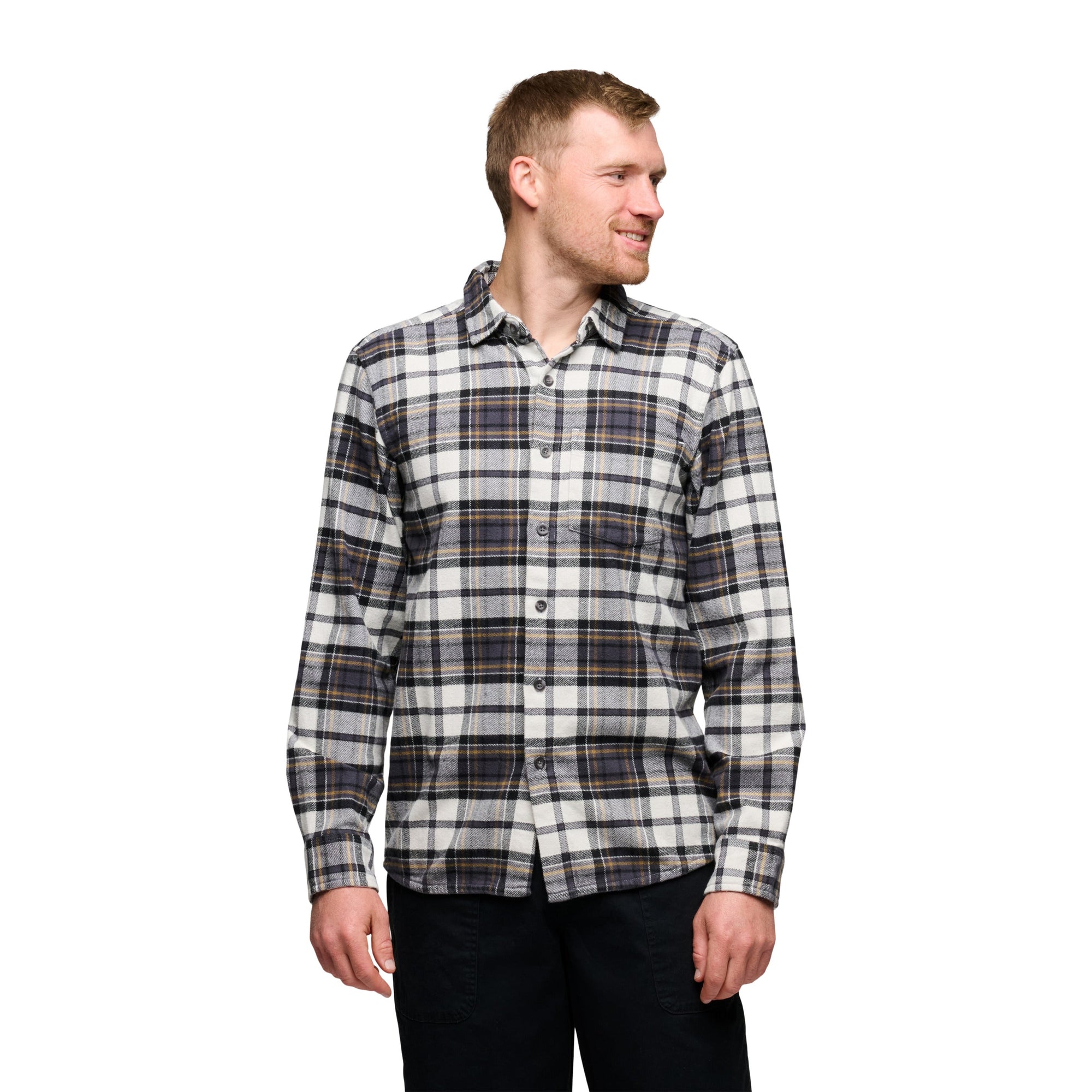 Black Diamond Men's Project Flannel - Black-Chalk