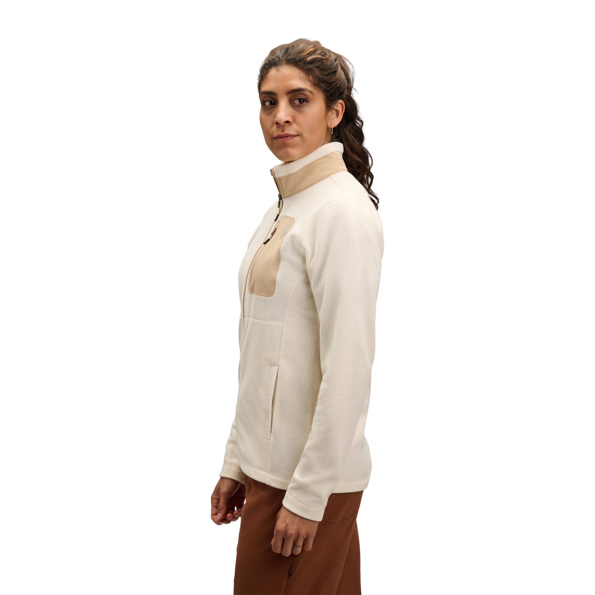 Black Diamond Women's Rift Full-Zip Fleece Jacket - Chalk-Khaki