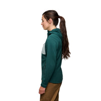 Black Diamond Women's Diverge Full Zip Hoody in Deep Woods, side
