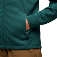 Black Diamond Women's Diverge Full Zip Hoody in Deep Woods, cuff detail