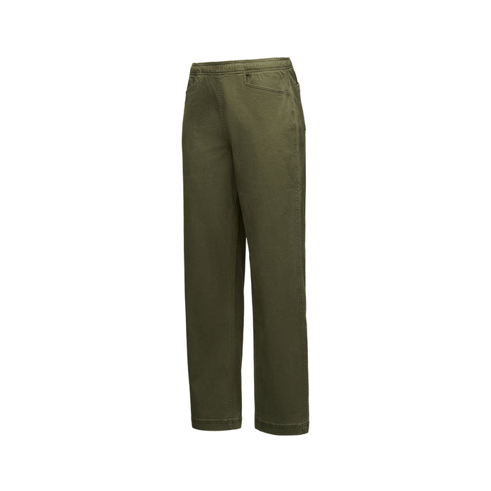 Black Diamond Women's Dirtbag Pants in Dark Moss, front