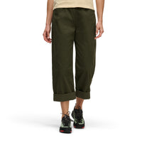 Black Diamond Women's Dirtbag Pants in Dark Moss, detail