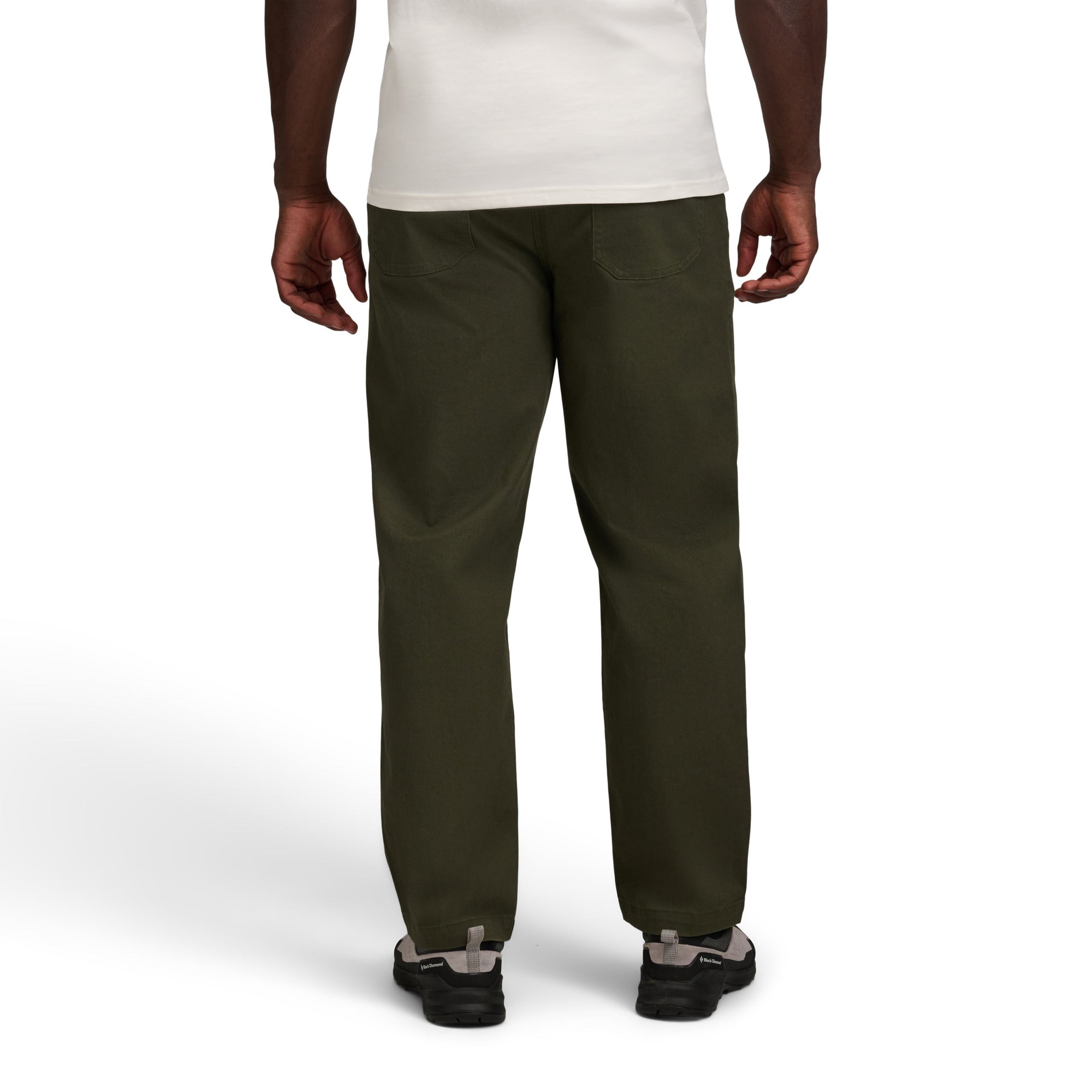 Black Diamond Men's Dirtbag Pants in Dark Moss, back