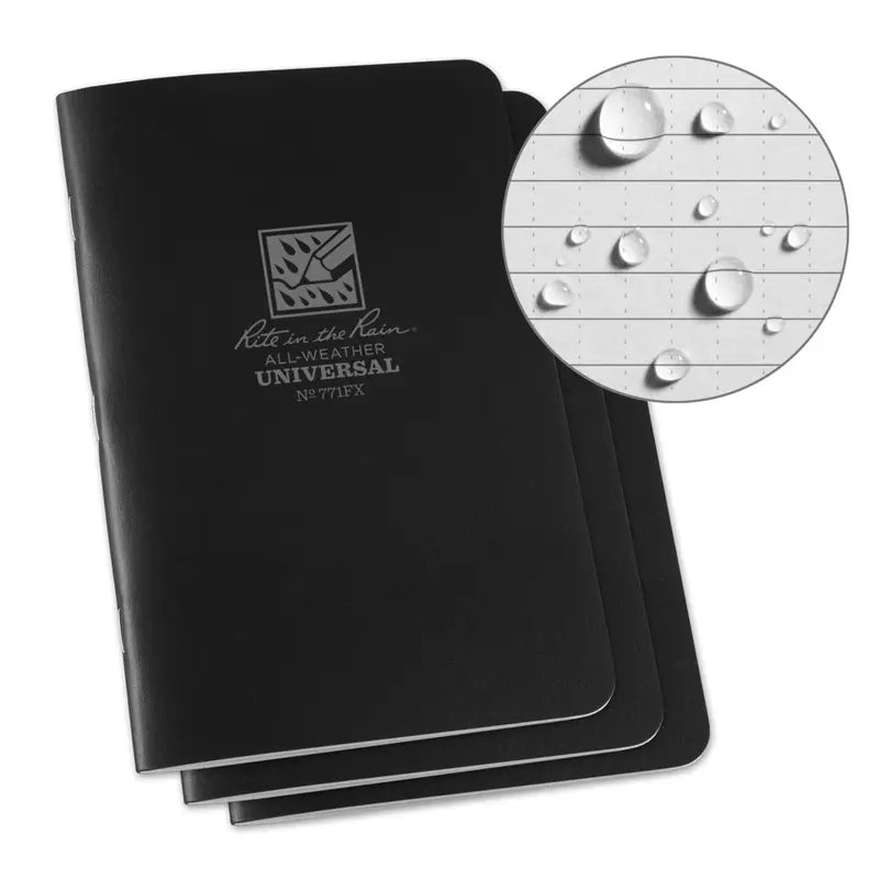 Stapled Notebooks, 4.6" x 7", Universal - 3 Pack