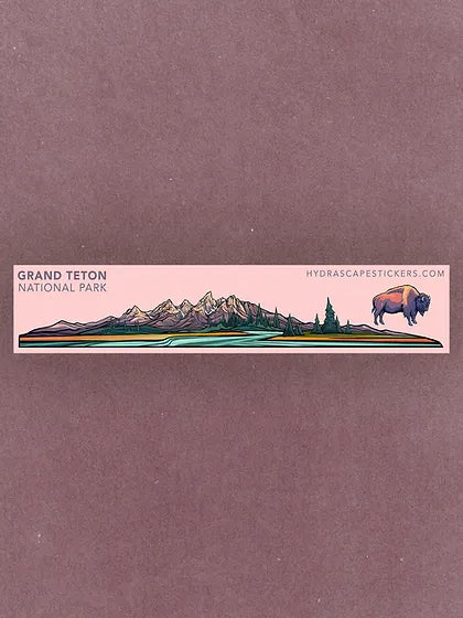 Grand Teton National Park Miniscape Sticker