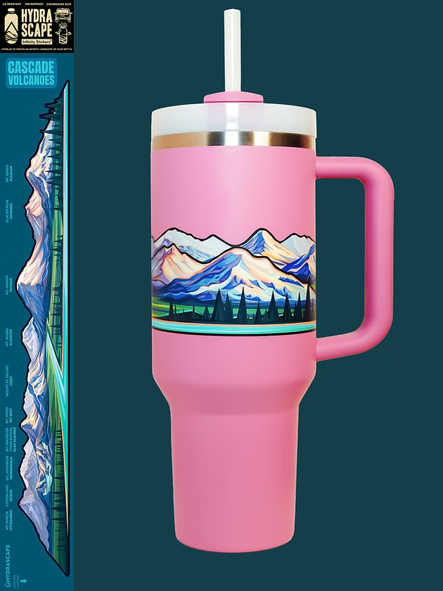 Cascade Volcanoes Infinity Sticker