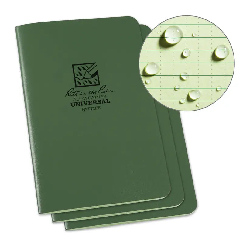 Stapled Notebooks, 4.6" x 7", Universal - 3 Pack