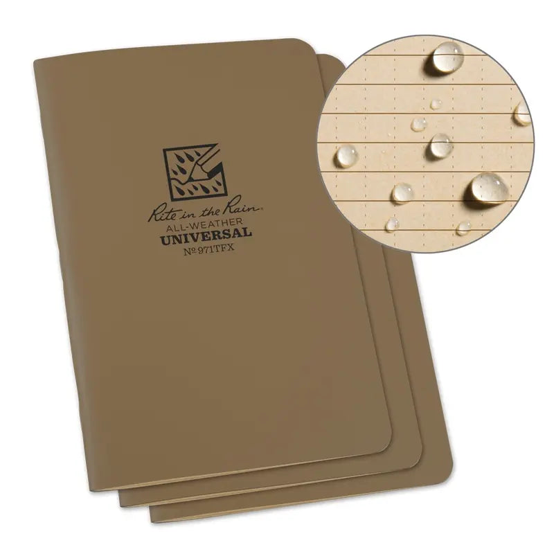 Stapled Notebooks, 4.6" x 7", Universal - 3 Pack