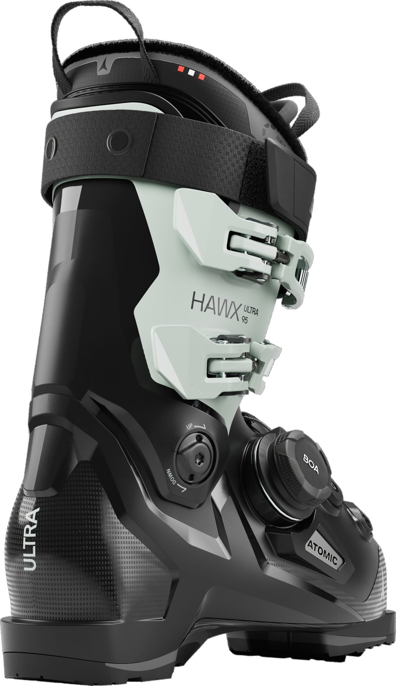 Atomic Hawx Ultra 95 BOA W women's ski boot - Black/Sage, rear view