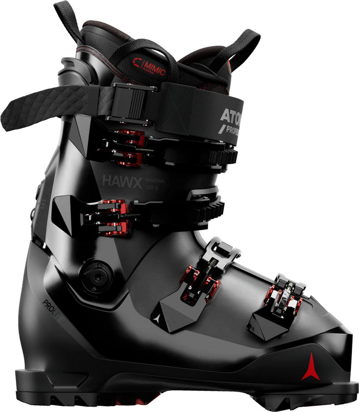 Atomic Hawx Magna 130 S ski boot - Black/Red, side view