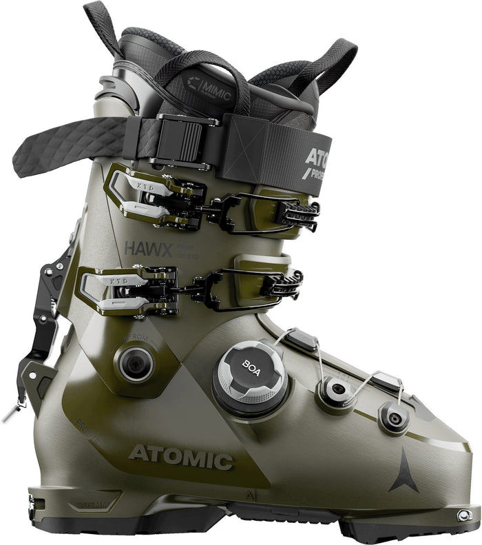 Atomic Hawx Prime XTD 130 BOA touring ski boot - Olive/Ice, side view