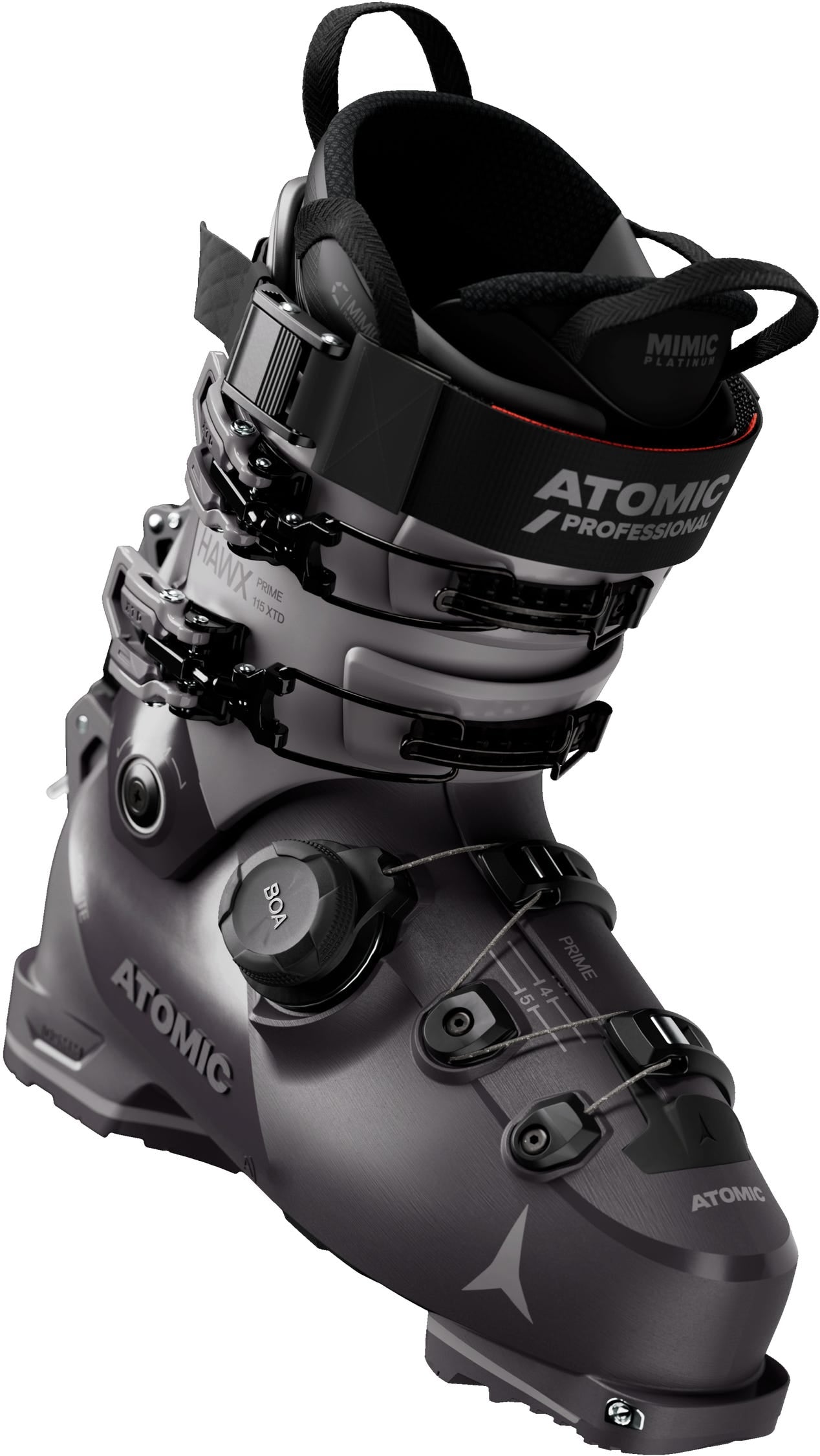Atomic Hawx Prime XTD 115 BOA W touring ski boot - Iron Ore/Dust, rear view