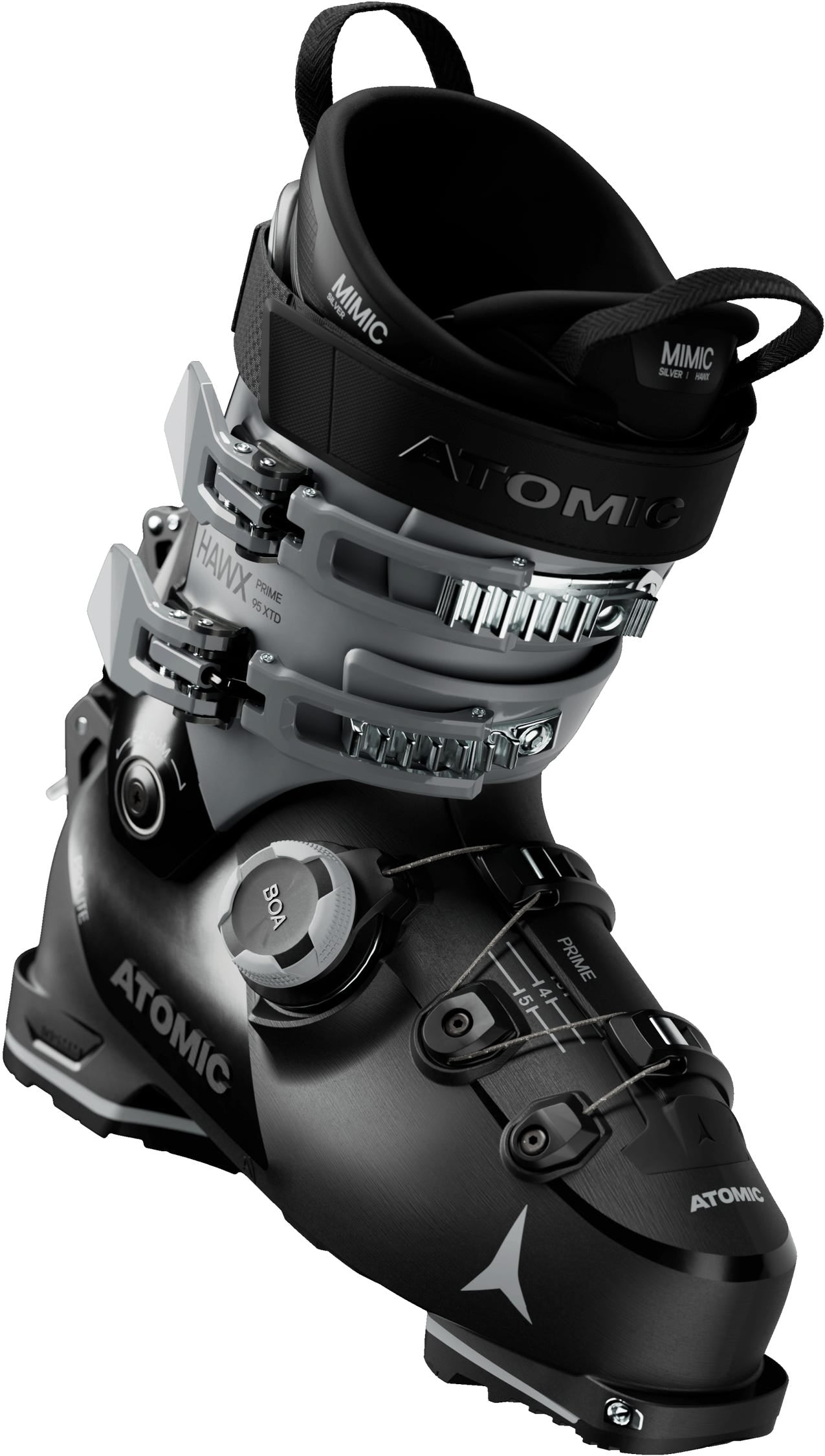 Atomic Hawx Prime XTD 95 BOA W touring ski boot - Black/Ice, rear view
