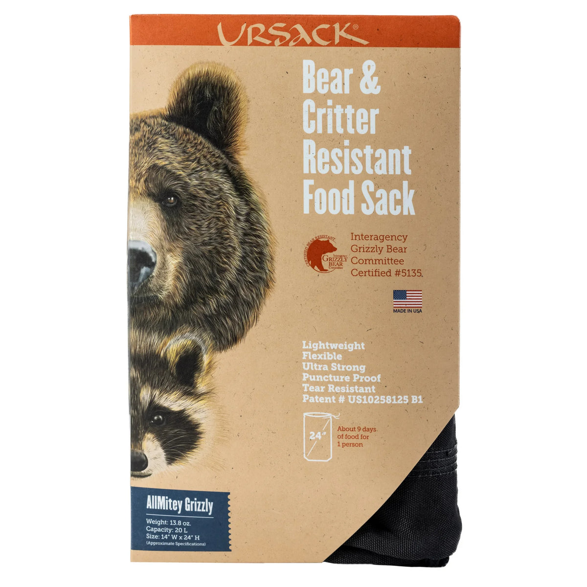 Ursack | AllMitey Grizzly - Bear Resistant Food Bag | Mt. Waddington ...