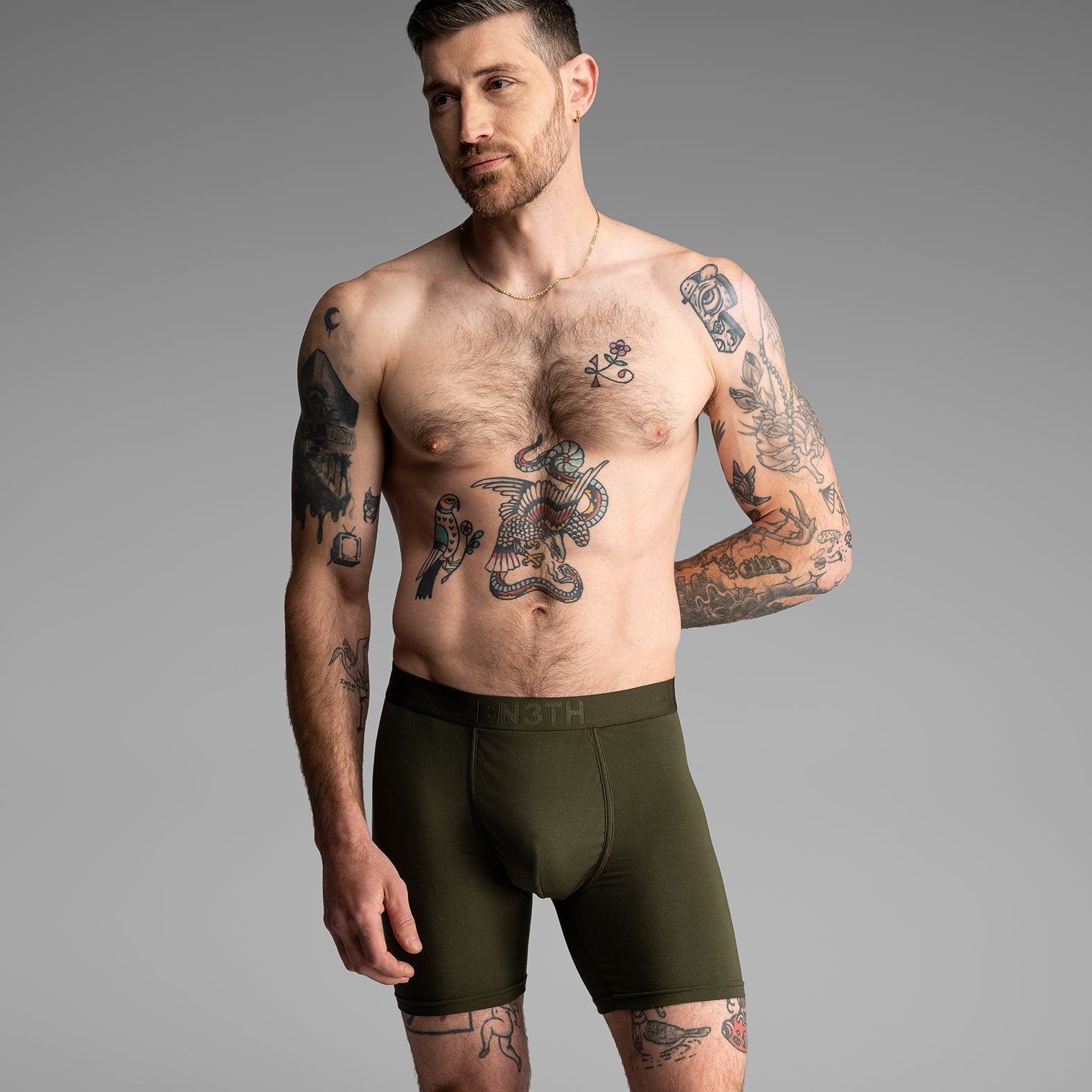 Bn3th Classic Icon Boxer Brief Duffle Green