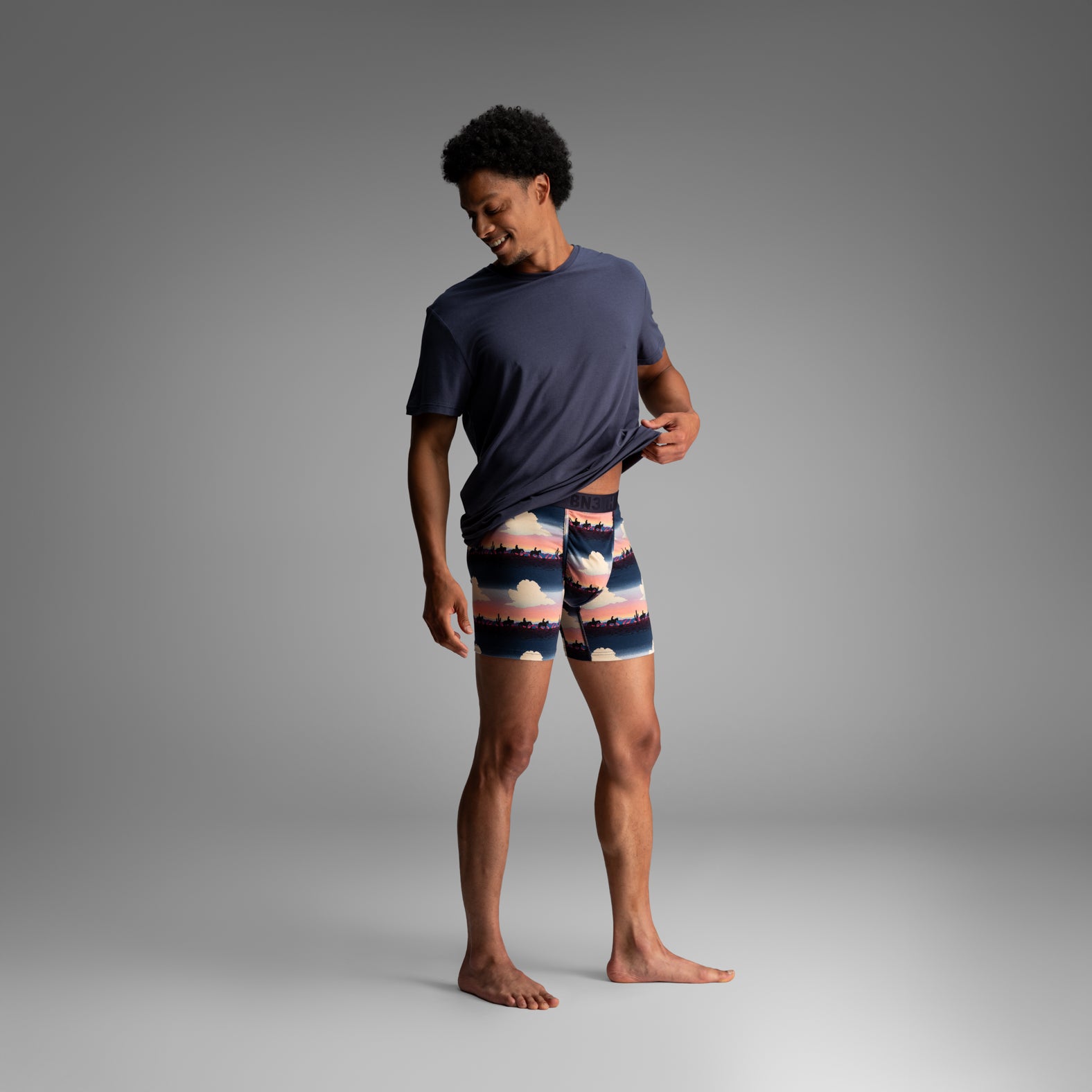 Essentials Boxer Brief in Cloudy Range Pink, side view