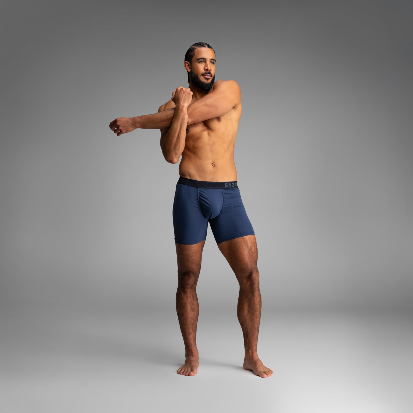 Pro Ultra Boxer Brief in Nautical Blue, front detail