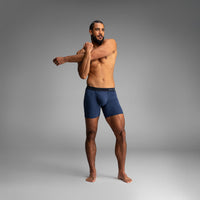 Pro Ultra Boxer Brief in Nautical Blue, front detail