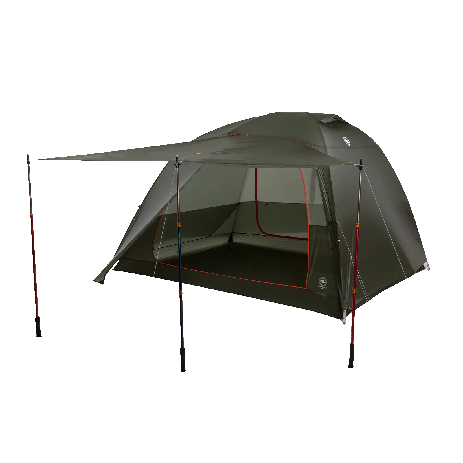 Big Agnes Copper Spur UL5 - Lichen Green, pitched