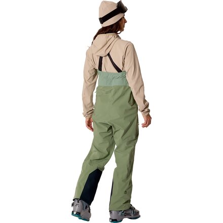Rab Kinetic Alpine Stretch Bib, Women's, Dark Fig Green, detail