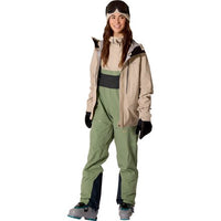 Rab Kinetic Alpine Stretch Bib, Women's, Dark Fig Green, back