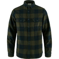 Fjällräven Men's Övik Heavy Flannel Shirt, Deep Forest/Dark Navy