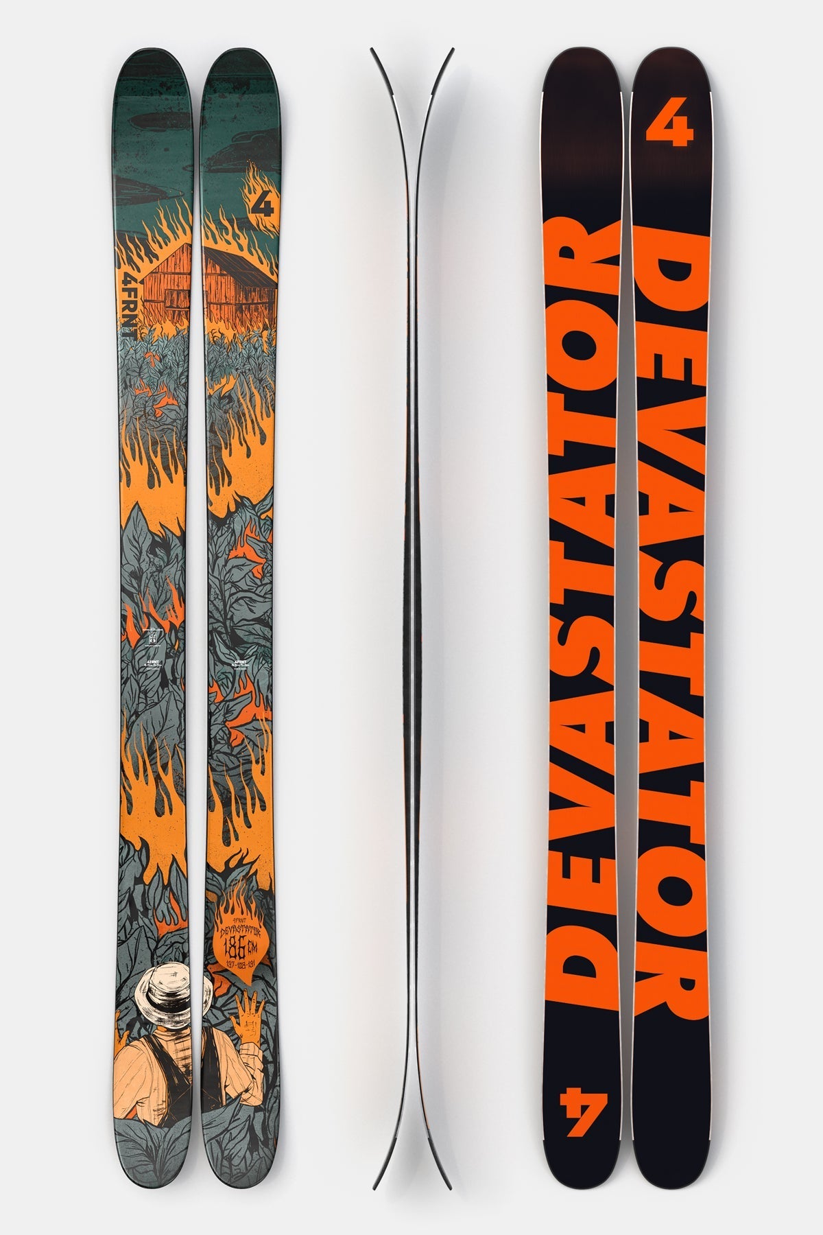 4 FRNT Devastator + Atomic Strive 14 – skis