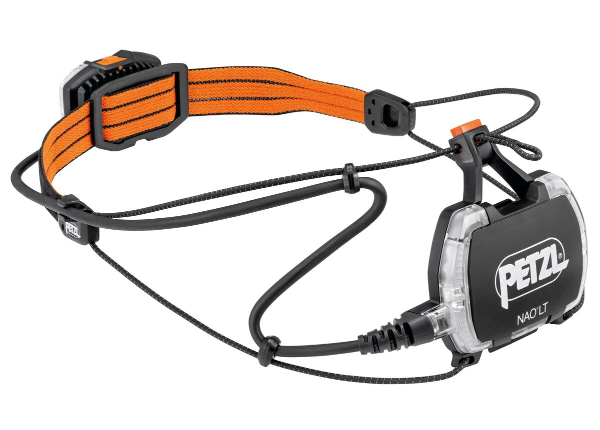 Petzl NAO LT headlamp, Orange, side view