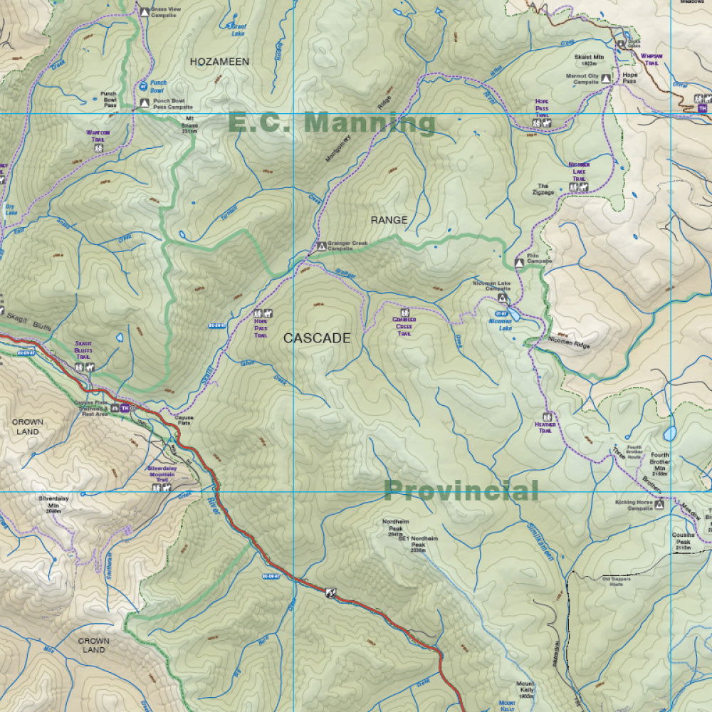 EC Manning & Skagit Valley Provincial Parks BC - Park Map