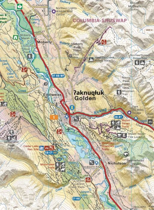 East Kootenay BC Map