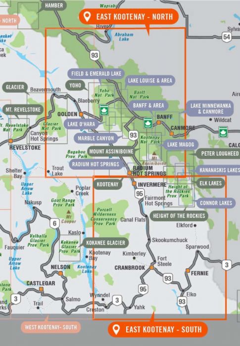 East Kootenay BC Map