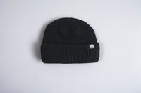 Autumn Double Roll Beanie - Black
