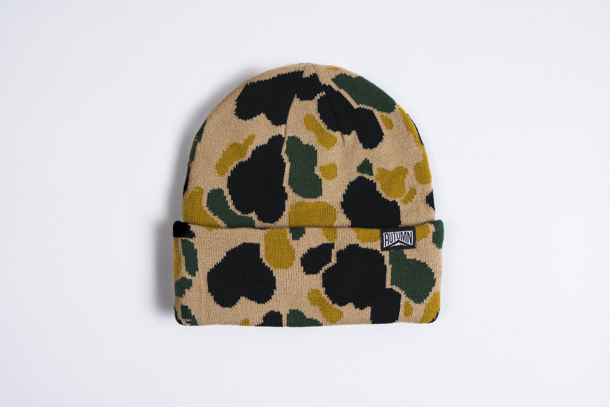 Autumn Duck Camo Beanie - Sand